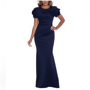 Brand New Xscape Ruched Fit & Flare Gown